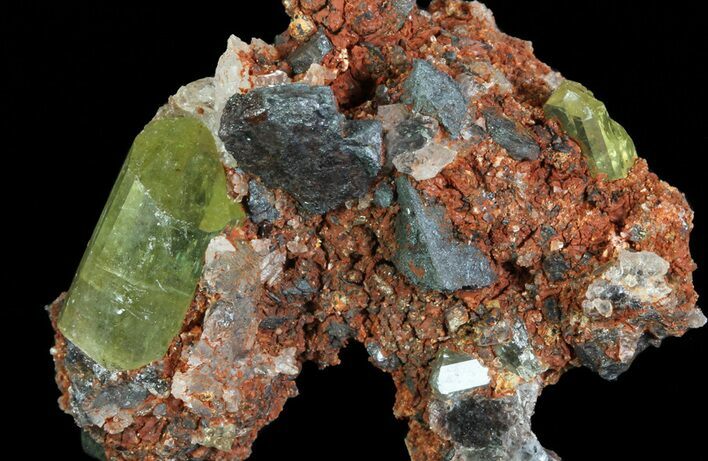 Apatite Crystals with Magnetite - Durango, Mexico #64019